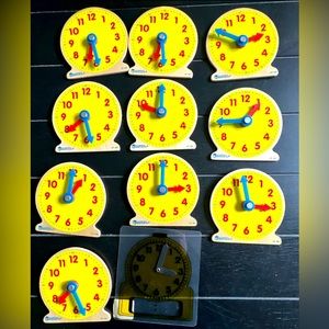 10 ETA Learning Resources Geared Mini Clock 4" for Teaching & Homeschool